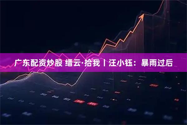 广东配资炒股 缙云·拾我丨汪小钰：暴雨过后