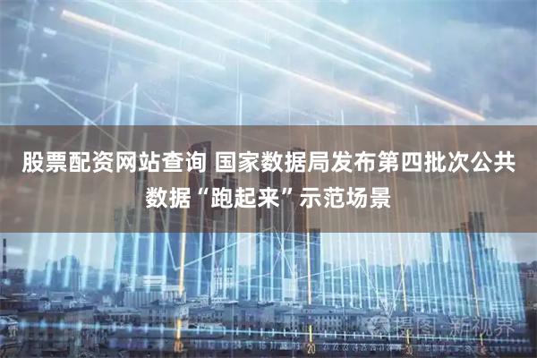 股票配资网站查询 国家数据局发布第四批次公共数据“跑起来”示范场景